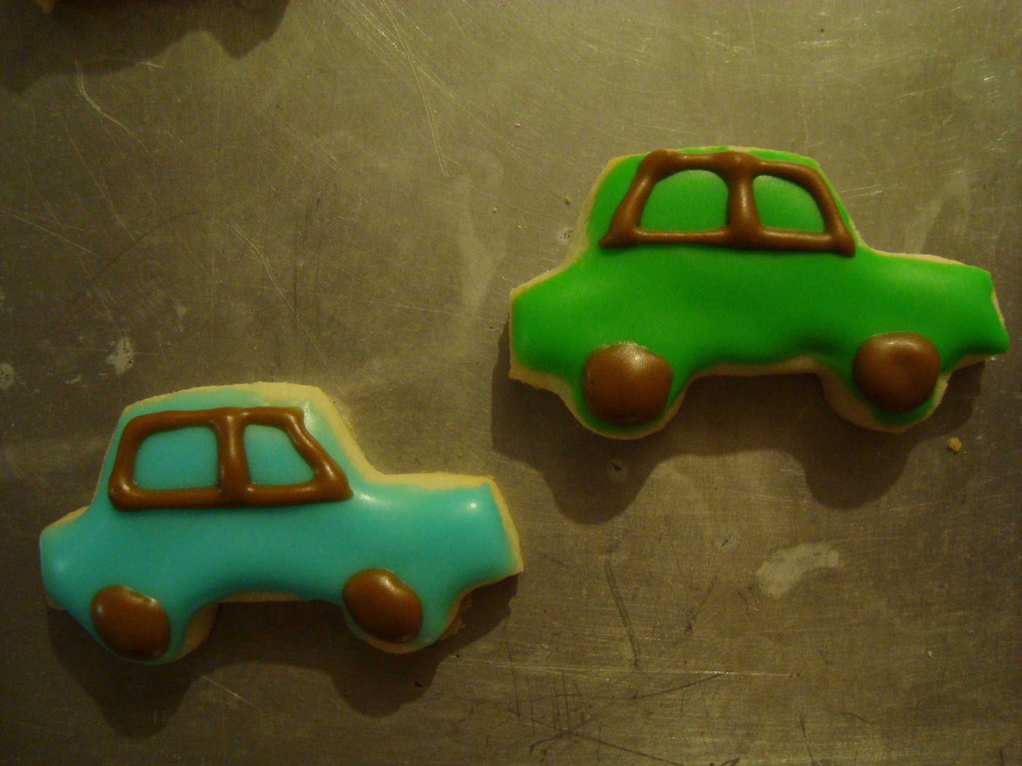 Little car sugar cookies for